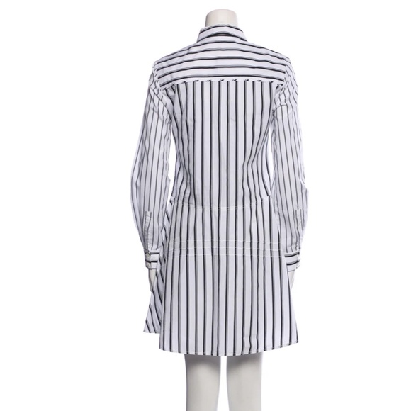 Derek Lam Long-Sleeve Striped Cotton Shirt Dress Size 6 - Picture 4 of 12